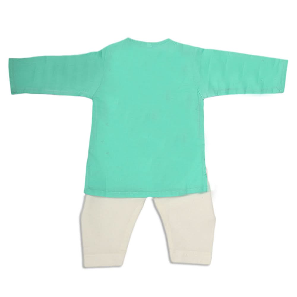Newborn Boys Embroidered Shalwar Kameez -Cyan, Kids, NB Boys Shalwar Suits, Chase Value, Chase Value