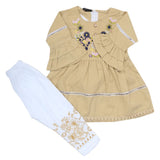 Girls Half Sleeves Tights Suit - Beige, Kids, Girls Sets And Suits, Chase Value, Chase Value