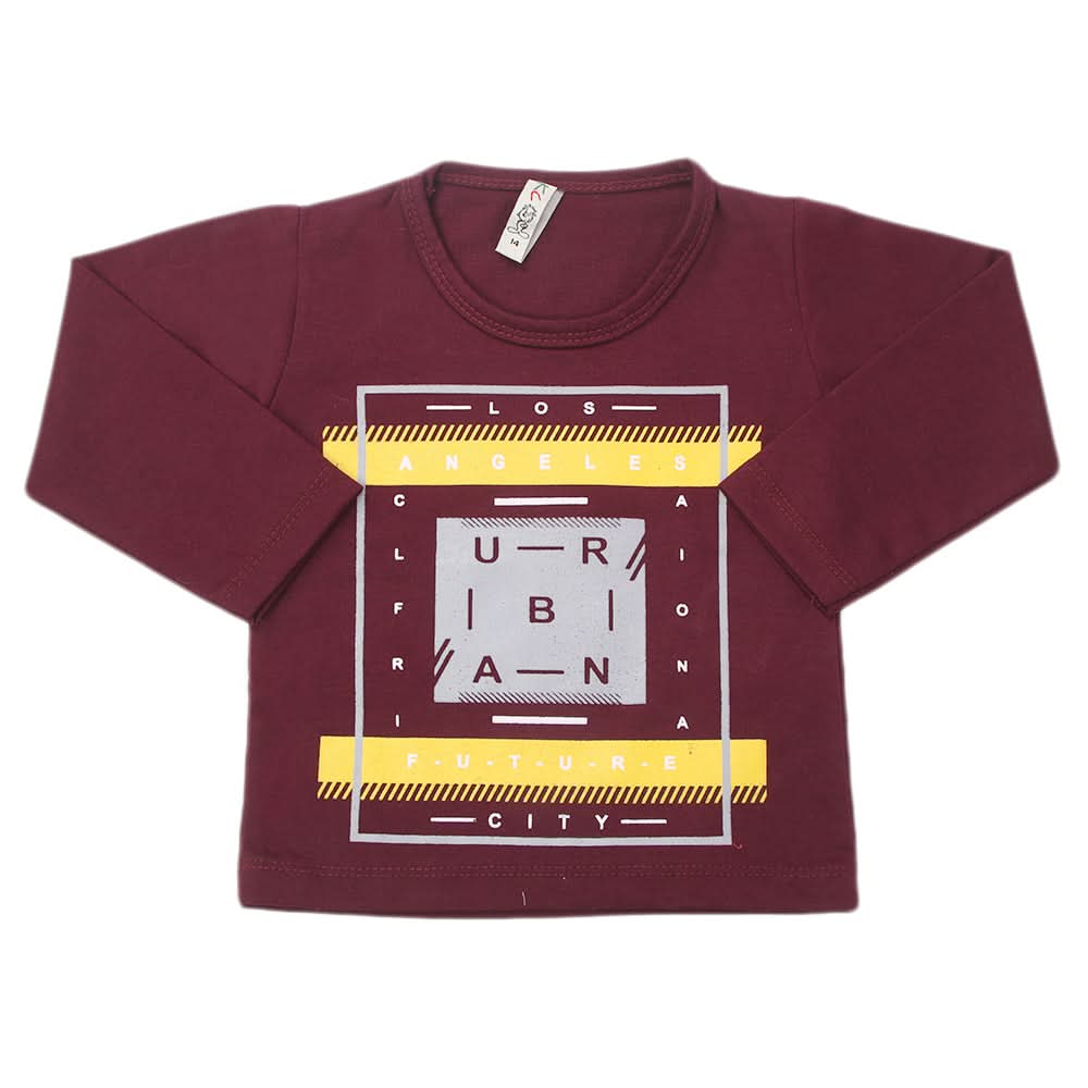 Boys Full Sleeves T-Shirt - Dark Purple, Kids, Boys T-Shirts, Chase Value, Chase Value