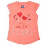 Girls Printed Half Sleeves T-Shirt 4692 - Pink, Kids, Girls T-Shirts, Chase Value, Chase Value
