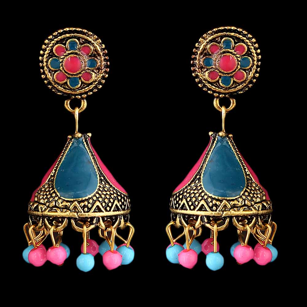Women's Fancy Ear Jhumki -  Pink, Women, Earrings & Tops, Chase Value, Chase Value