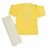 Newborn Boys Embroidered Shalwar Kameez - Yellow, Kids, NB Boys Shalwar Suits, Chase Value, Chase Value