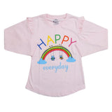 Girls Full Sleeves Jersey T-Shirt - Light Pink, Kids, Girls T-Shirts, Chase Value, Chase Value