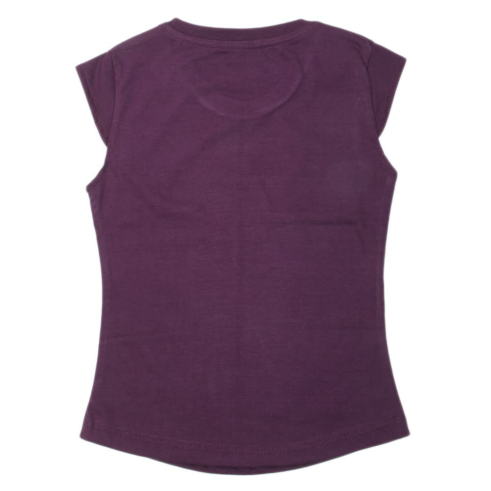 Girls Printed Half Sleeves T-Shirt 4692 - Purple, Kids, Girls T-Shirts, Chase Value, Chase Value