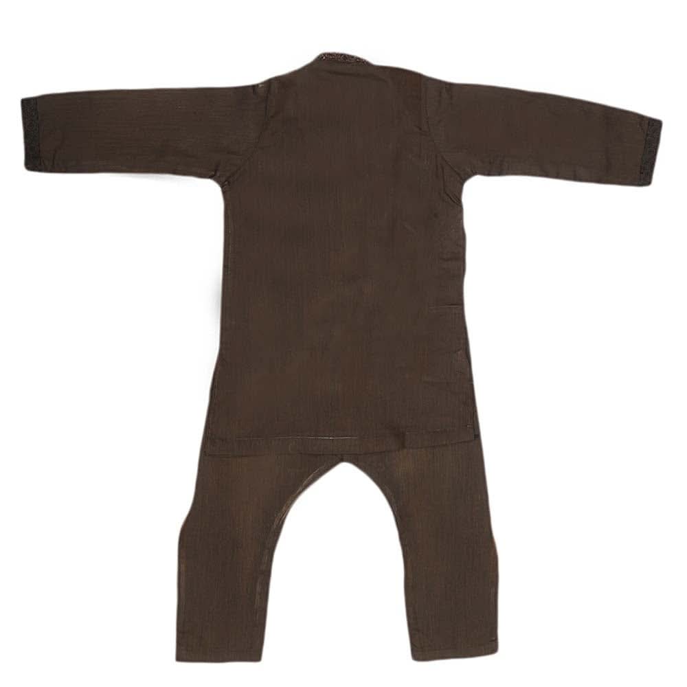 Boys Embroidered Shalwar Kameez - Coffee, Kids, Boys Shalwar Kameez, Chase Value, Chase Value