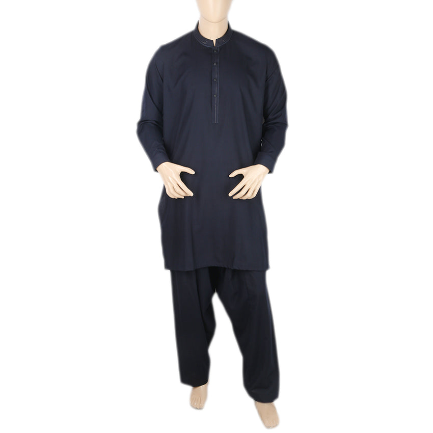 Men's Eminent Trim Fit Fancy Shalwar Suit - Navy Blue, Men, Shalwar Kameez, Eminent, Chase Value