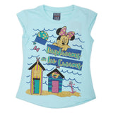 Girls Printed Half Sleeves T-Shirt 4702 - Light Blue, Kids, Girls T-Shirts, Chase Value, Chase Value