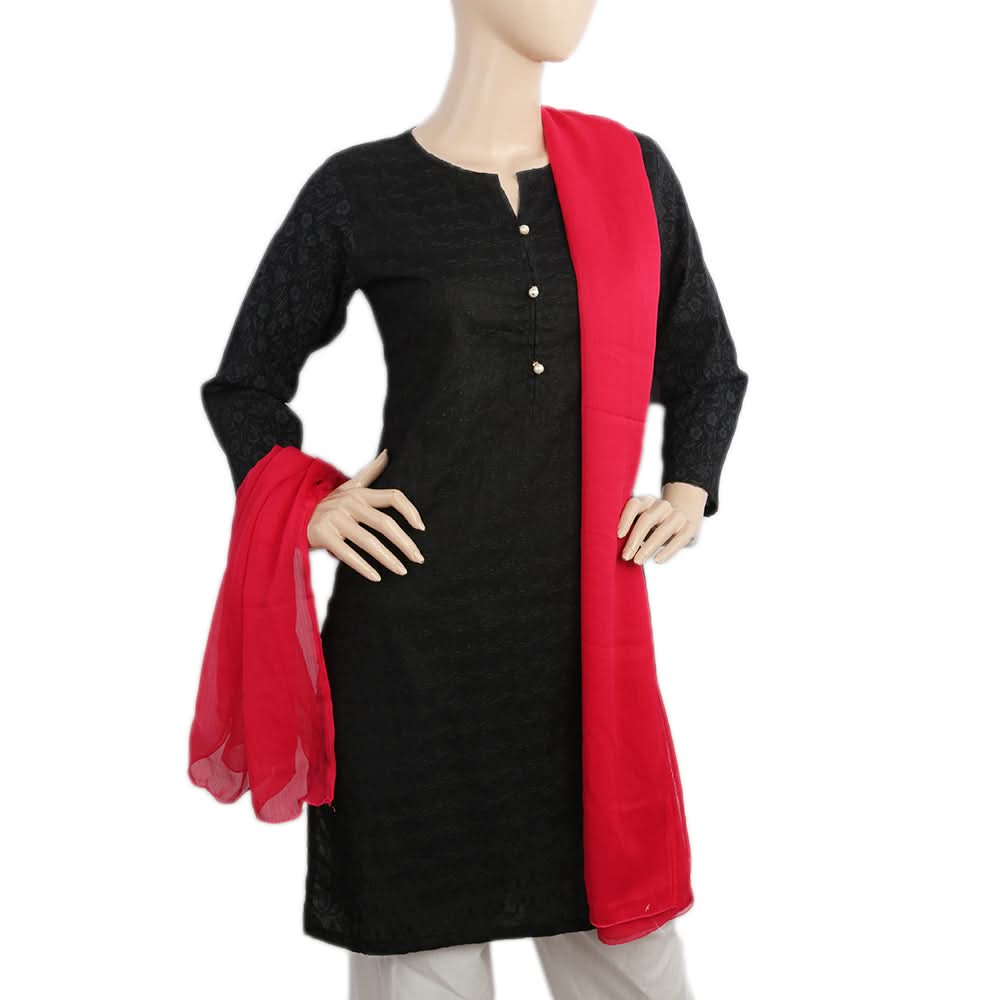 Women's Plain Chiffon Dupatta - Pink, Women Dupatta, Chase Value, Chase Value