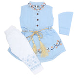 Girls Half Sleeves Tights Suit - Blue, Kids, Girls Sets And Suits, Chase Value, Chase Value
