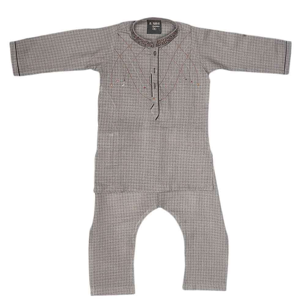 Boys Embroidered Shalwar Kameez - Grey, Kids Clothes & Accessories, Chase Value, Chase Value