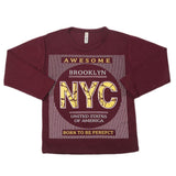 Boys Full Sleeves T-Shirt - Dark Purple, Kids, Boys T-Shirts, Chase Value, Chase Value