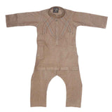 Boys Embroidered Shalwar Suit - Brown, Kids, Boys Shalwar Kameez, Chase Value, Chase Value