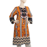 Women's Digital Printed Stitched Kurti - Mustard, Women Ready Kurtis, Chase Value, Chase Value