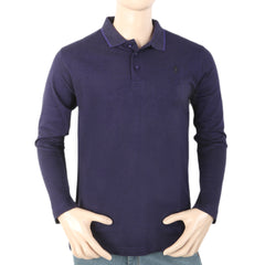 Men's Full Sleeves Polo T-Shirt - Purple, Men, T-Shirts And Polos, Chase Value, Chase Value
