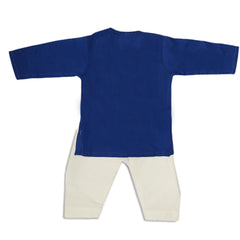 Newborn Boys Embroidered Shalwar Kameez - Dark Blue, Kids, NB Boys Shalwar Suits, Chase Value, Chase Value
