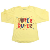 Girls Full Sleeves Jersey T-Shirt - Yellow, Kids, Girls T-Shirts, Chase Value, Chase Value