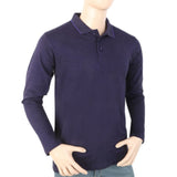 Men's Full Sleeves Polo T-Shirt - Purple, Men, T-Shirts And Polos, Chase Value, Chase Value