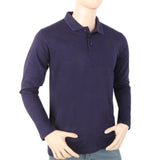 Men's Full Sleeves Polo T-Shirt - Purple, Men, T-Shirts And Polos, Chase Value, Chase Value