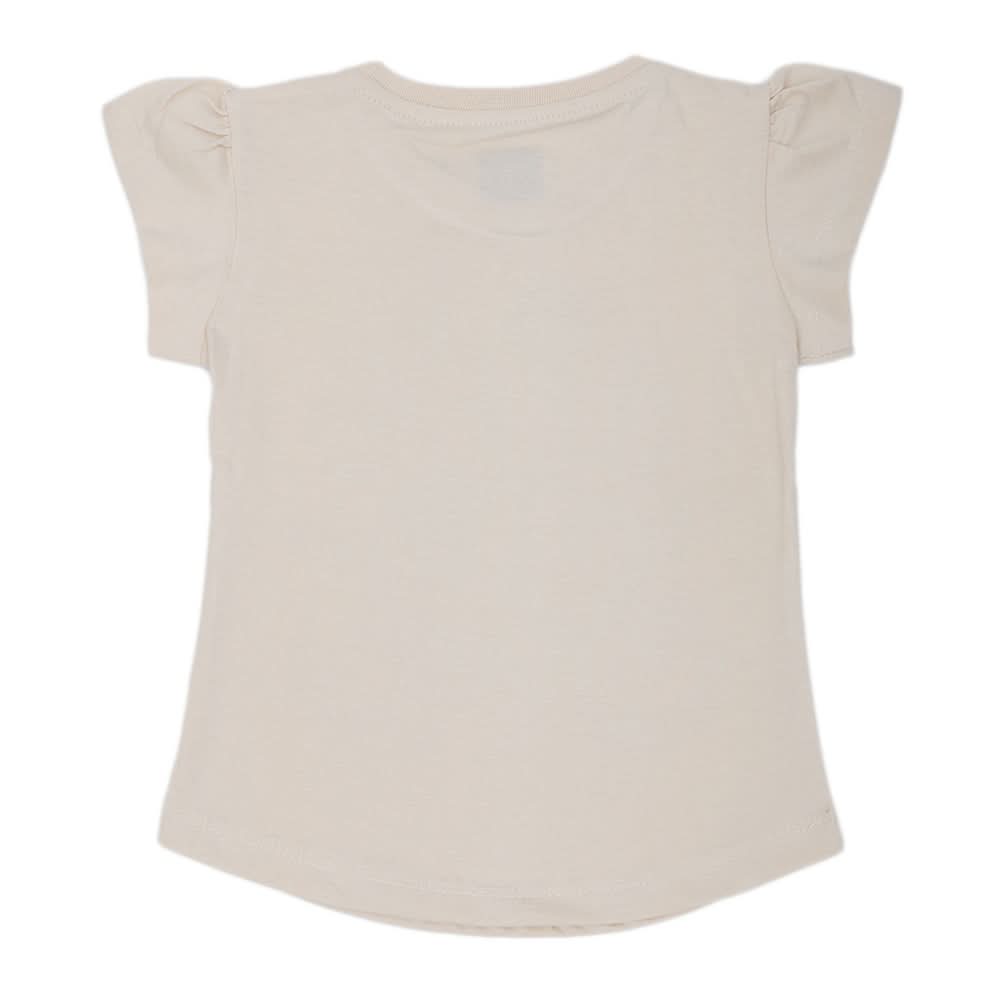 Girls Printed Half Sleeves T-Shirt 4686 - Fawn, Kids, Girls T-Shirts, Chase Value, Chase Value