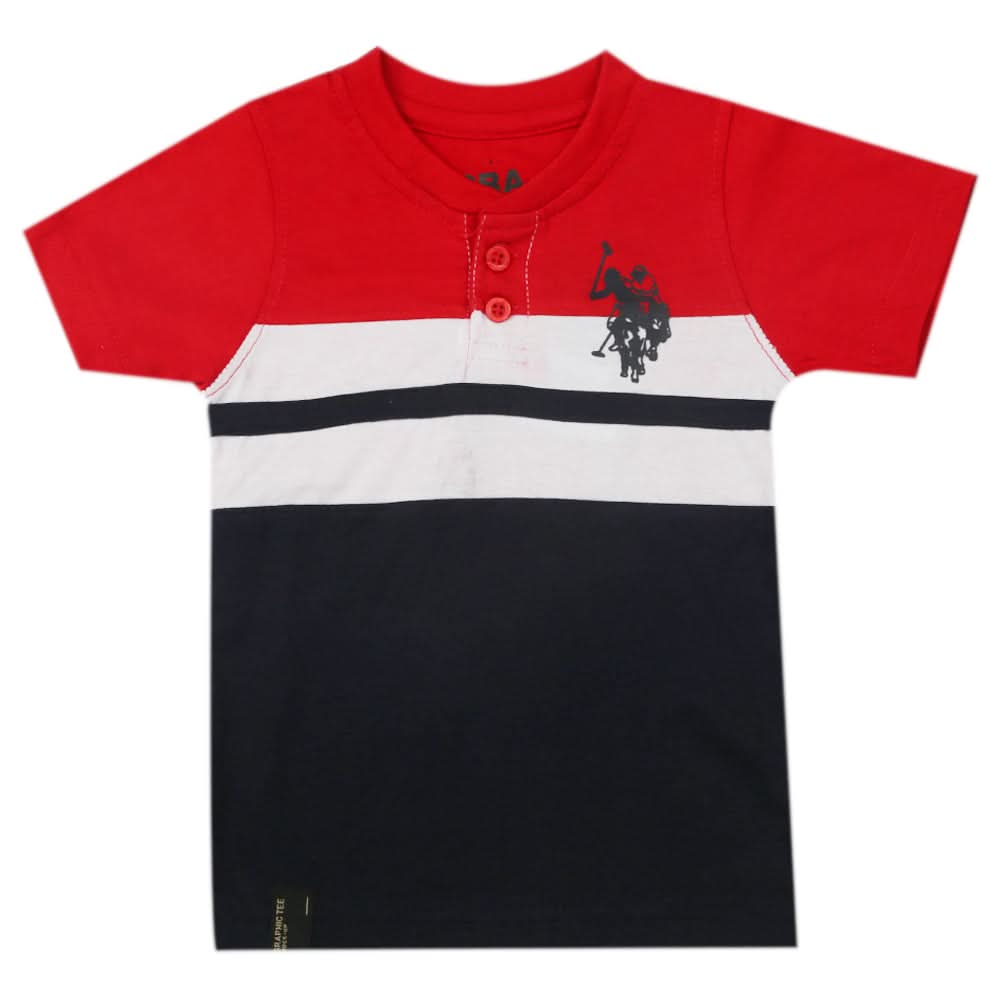 Boys Half Sleeves T-Shirt - Red, Boys T-Shirts, Chase Value, Chase Value