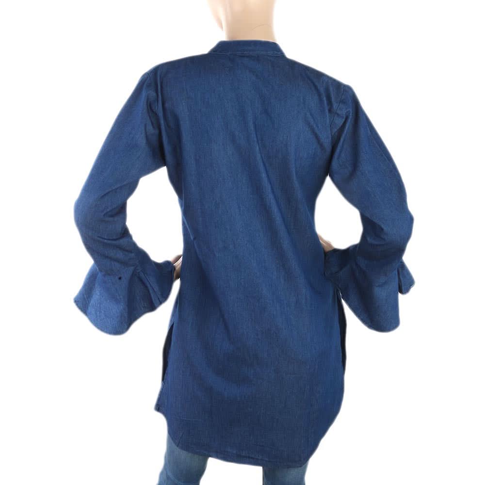 Women's Plain Kurti - Blue, Women, Ready Kurtis, Chase Value, Chase Value