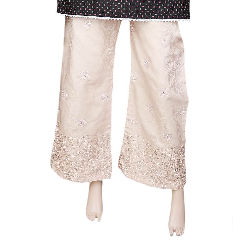 Women's Embroidered Bell Bottom Trouser - Peach, Women, Pants & Tights, Chase Value, Chase Value