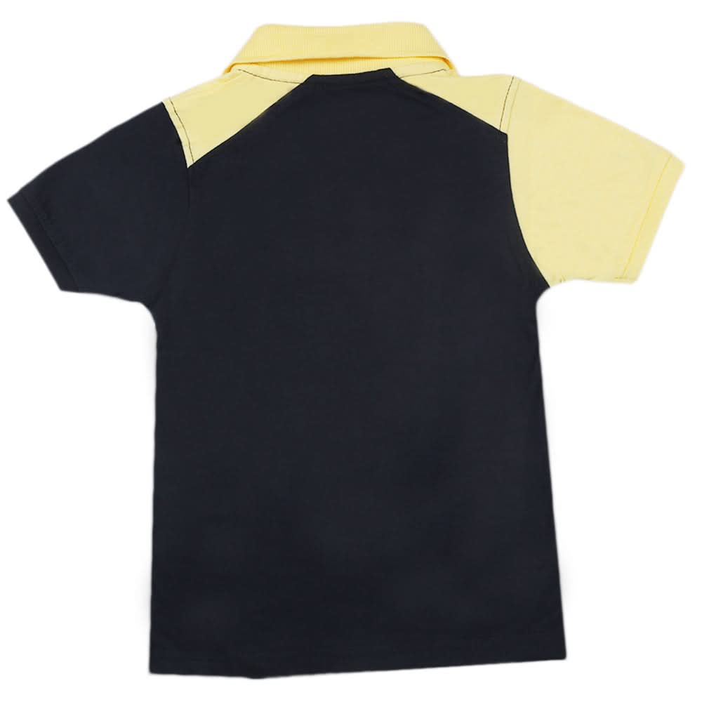Boys Half Sleeves Polo T-Shirt - Lemon, Boys T-Shirts, Chase Value, Chase Value