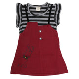 Newborn Girls Frock - Maroon, Kids, NB Girls Frocks, Chase Value, Chase Value