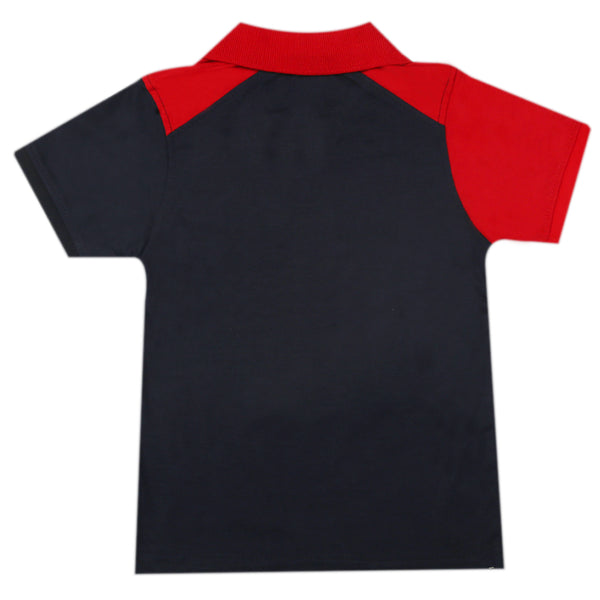 Boys Half Sleeves Polo T-Shirt - Navy Blue, Boys T-Shirts, Chase Value, Chase Value