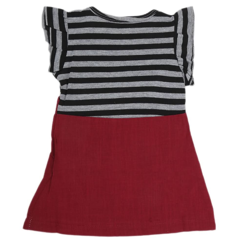 Newborn Girls Frock - Maroon, Kids, NB Girls Frocks, Chase Value, Chase Value