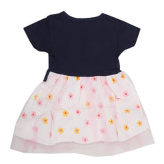 Newborn Girls Frock - Navy Blue, , Chase Value, Chase Value