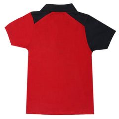 Boys Half Sleeves Polo T-Shirt - Red, Boys T-Shirts, Chase Value, Chase Value