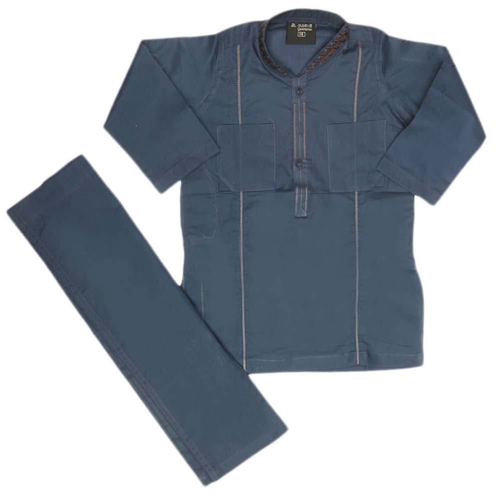 Boys Embroidered Shalwar Kameez - Navy Blue, Kids, Boys Shalwar Kameez, Chase Value, Chase Value