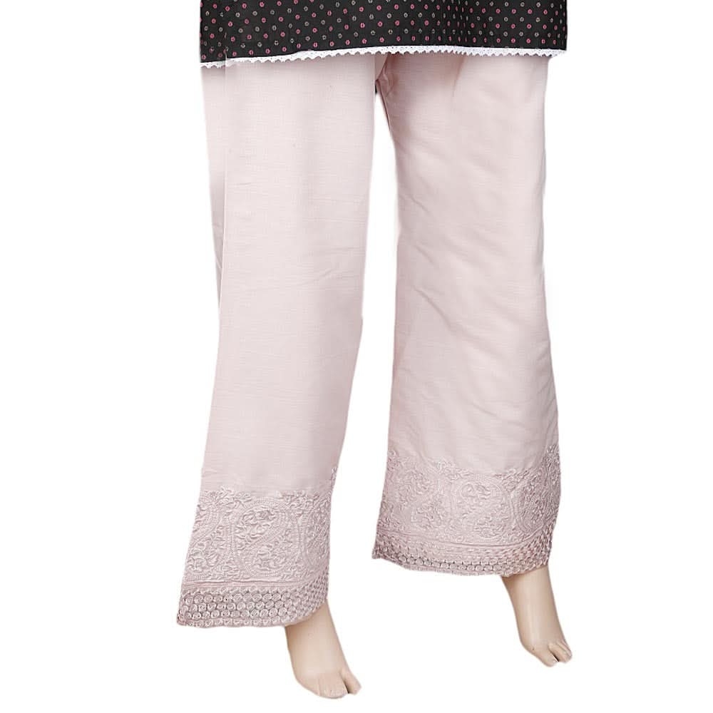 Women's Bell Bottom Embroidered Trouser - Pink, Women, Pants & Tights, Chase Value, Chase Value