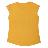 Girls Printed Half Sleeves T-Shirt 4693 - Yellow, Kids, Girls T-Shirts, Chase Value, Chase Value