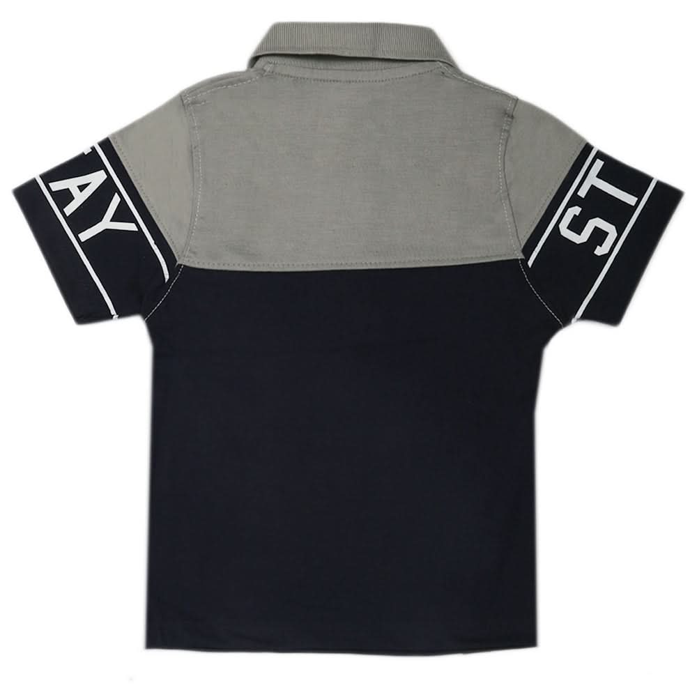 Boys Half Sleeves Polo T-Shirt - Grey, Boys T-Shirts, Chase Value, Chase Value