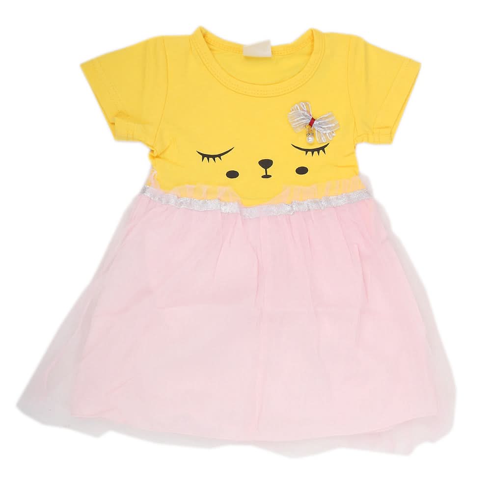 Newborn Girls Frock - Yellow, Kids, NB Girls Frocks, Chase Value, Chase Value
