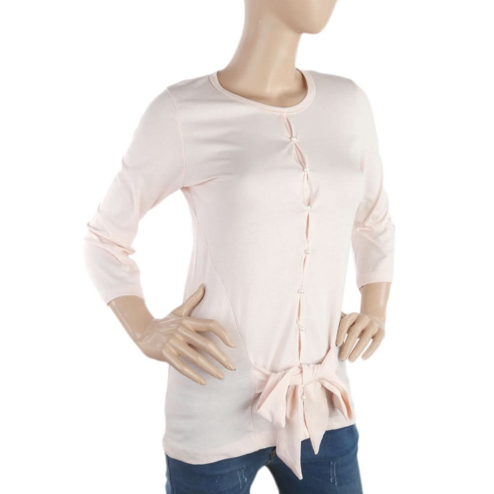 Women's Front Moti Top - Light Pink, Women, T-Shirts And Tops, Chase Value, Chase Value