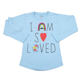 Girls Full Sleeves Jersey T-Shirt - Blue, Kids, Girls T-Shirts, Chase Value, Chase Value