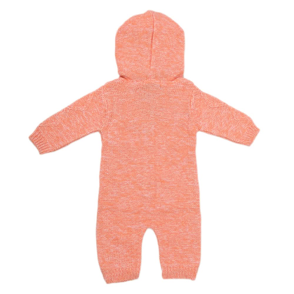 Newborn Girls Romper Full Sleeves - Peach, Kids, NB Girls Rompers, Kids, New Born Girls Winterwear, Chase Value, Chase Value