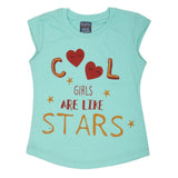 Girls Printed Half Sleeves T-Shirt 4692 - Sea Green, Kids, Girls T-Shirts, Chase Value, Chase Value