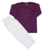 Newborn Boys Shalwar Suit - Purple, Kids, Newborn Boys Sets And Suits, Chase Value, Chase Value