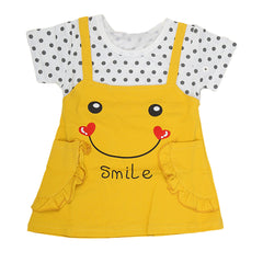 Newborn Girls Frock - Yellow, Kids, NB Girls Frocks, Chase Value, Chase Value
