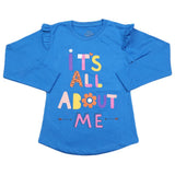 Girls Full Sleeves Jersey T-Shirt - Royal Blue, Kids, Girls T-Shirts, Chase Value, Chase Value