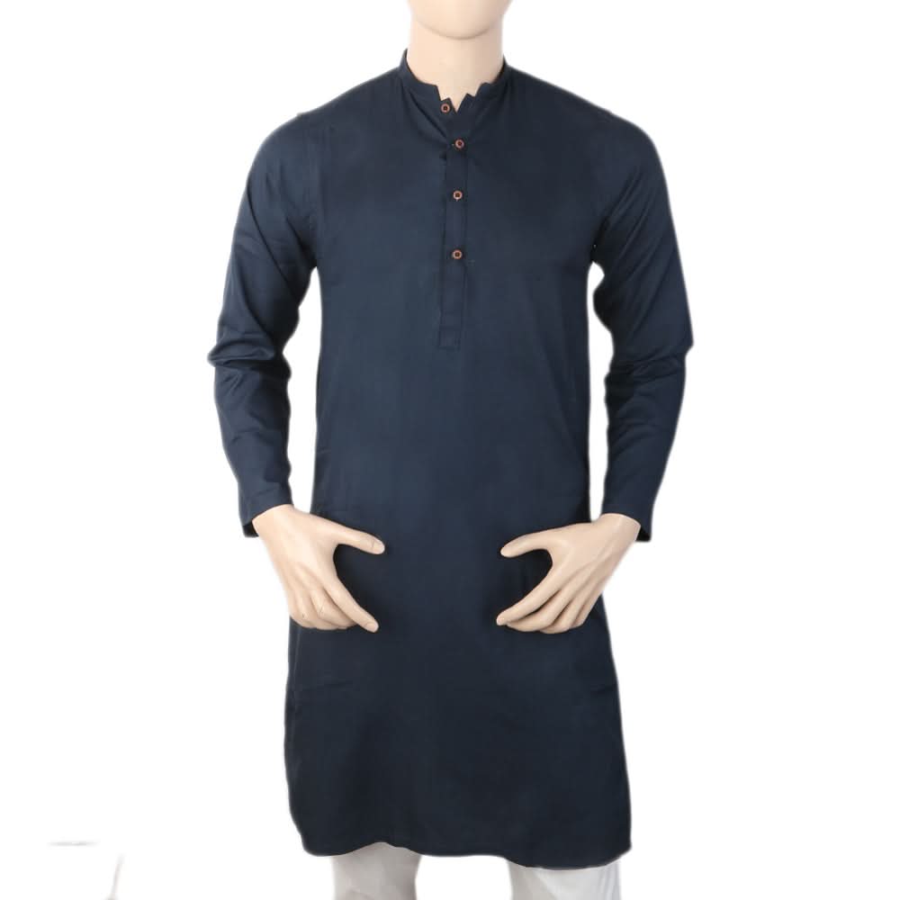 Men's Stamp Kurta - Steel Blue, Men, Kurtas, Chase Value, Chase Value