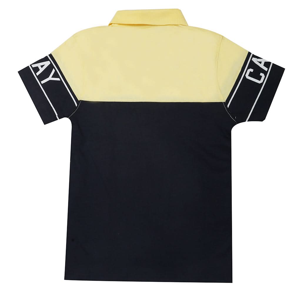 Boys Half Sleeves Polo T-Shirt - Lemon, Boys T-Shirts, Chase Value, Chase Value