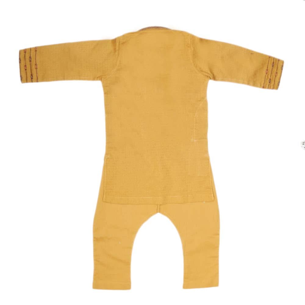 Boys Embroidered Shalwar Suit - Mustard, Kids, Boys Shalwar Kameez, Chase Value, Chase Value