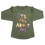 Girls Full Sleeves Jersey T-Shirt - Green, Kids, Girls T-Shirts, Chase Value, Chase Value