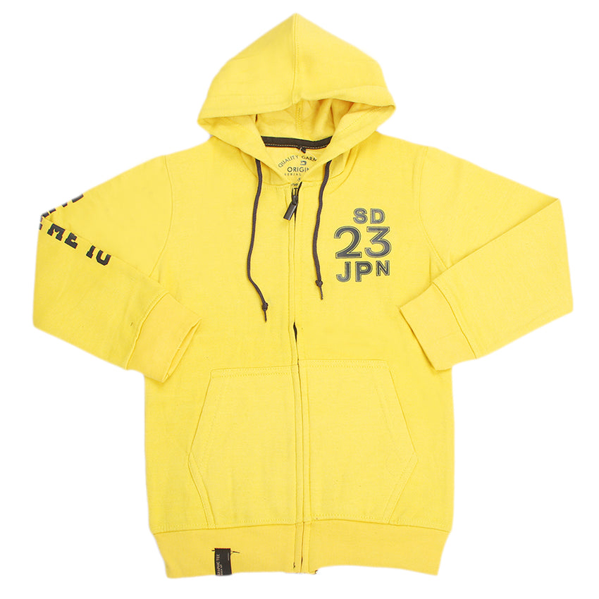 Boys Zipper Hoodie - Yellow, Kids, Boys Hoodies and Sweat Shirts, Chase Value, Chase Value