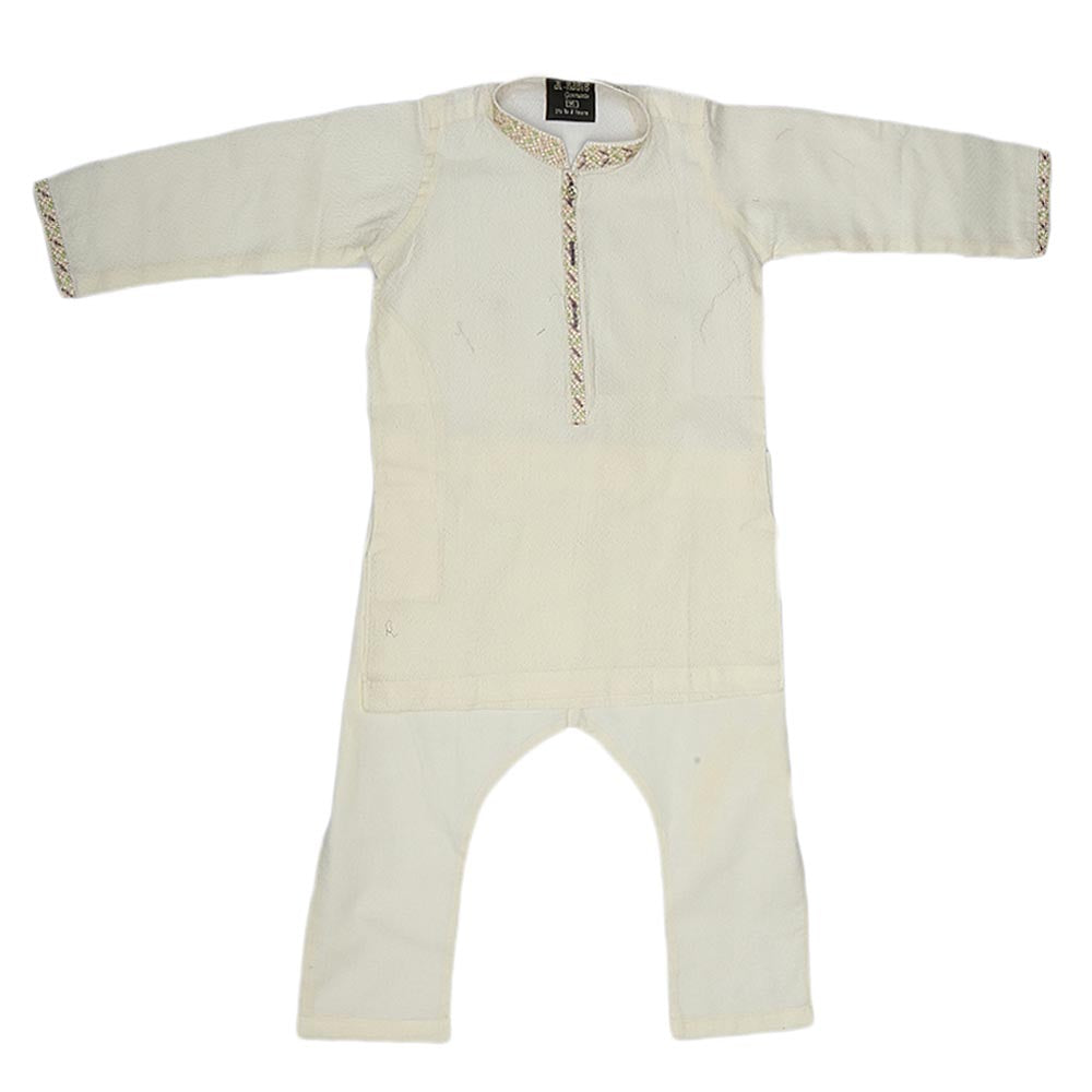 Boys Embroidered Shalwar Kameez - White, Kids, Boys Shalwar Kameez, Chase Value, Chase Value